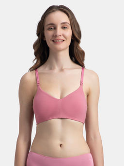 Jockey - FE93 Wire Free Non Padded Super Combed Cotton Elastane Everyday Bra-Heather Rose