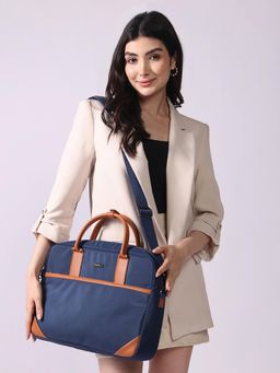 CARRIALL - Elite Navy Blue Laptop Messenger Bag