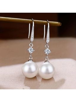ESTAILO FASHION - White Majestic Moonstone Drops Earrings for Women
