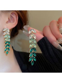 ESTAILO FASHION - Green Imperial Jade Cascades Earrings for Women