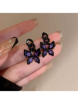 ESTAILO FASHION - Purple Celestial Dusk Butterflies Earrings for Women