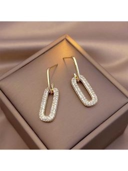 ESTAILO FASHION - White Celestial Glow Link Drop Earrings for women