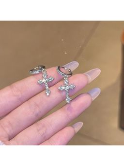 ESTAILO FASHION - White Starlight Divine Hoops Earrings for Women