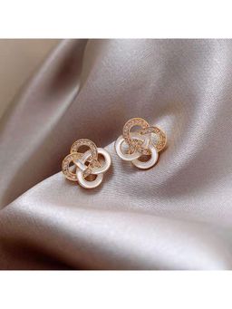 ESTAILO FASHION - White Ivory Blossom Halos Earrings
