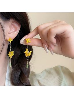ESTAILO FASHION - Yellow Honeyed Osmanthus Drops Earrings