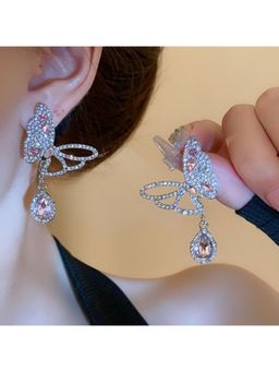 ESTAILO FASHION - White Rosac Wings Of Desire Drop Earrings
