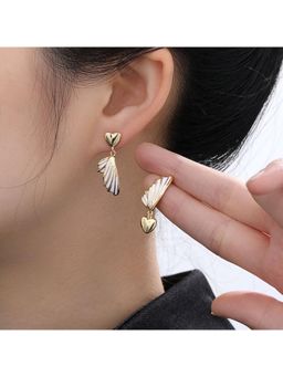ESTAILO FASHION - White Gilded Whimsical Wingbeat Earrings
