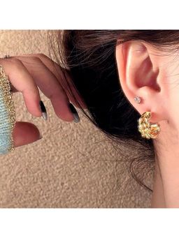ESTAILO FASHION - Gold Nexus Gold Minis Hoop Earrings
