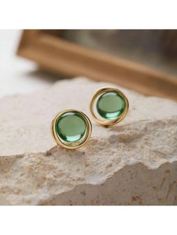 ESTAILO FASHION - Green Moss Glow Orbitals Stud Earrings