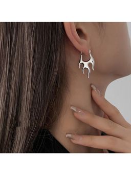 ESTAILO FASHION - Silver Mercury Inferno Drops Earrings