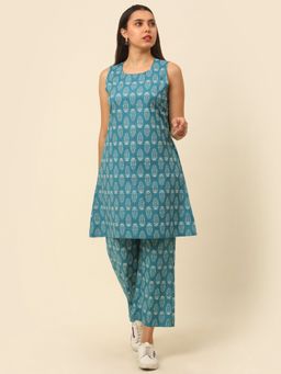 Laado - Women Teal Blue Co-Ord (Set of 2)