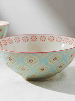 Chumbak - Ikat Fusion Large Serving Bowl Blue
