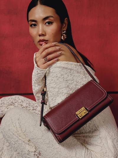 Wine Pu Women Handbag