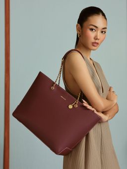 MIRAGGIO - Amira 16 Inch Tote Bag - Wine (L)