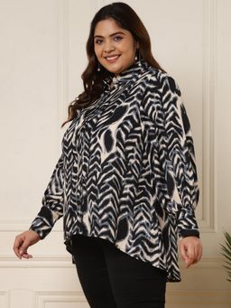 Deebaco - Women Plus Size Zebra Print Shirt