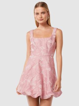 Forever New - Pink Self Design Mini Dress