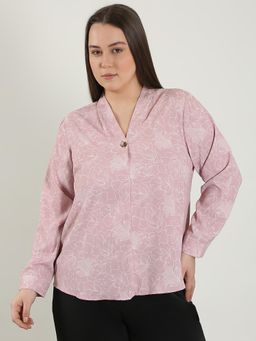 VERO MODA - Pink Printed Regular Fit Top