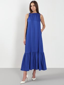 VERO MODA - Blue Self Design Maxi Dress