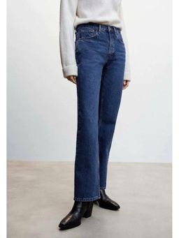 KOTTY - Blue Solid Straight Fit Jeans