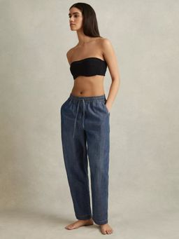 KOTTY - Blue Solid Loose Fit Jeans