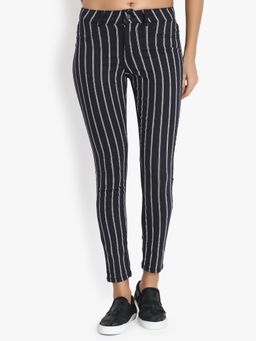 KOTTY - Black Stripes Skinny Fit Jeans