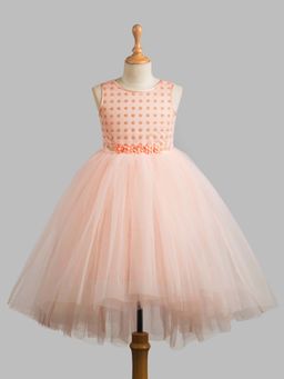 Toy Balloon Kids - Pink Hi Low Girls Party Dress with Belt (Set of 2)