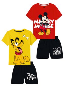 Kuchipoo - Boys Regular Fit Cotton T-Shirts and Shorts (Set of 2)