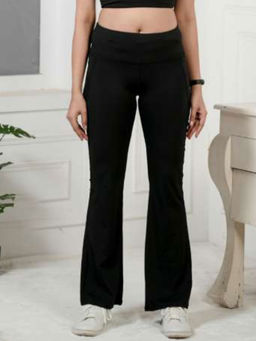 MLADA - Black Bootcut Workout Pants for Women