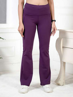 MLADA - Purple Bootcut Workout Pants for Women
