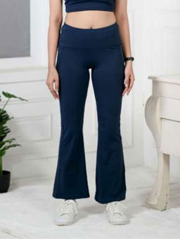 MLADA - Navy Blue Bootcut Workout Pants for Women