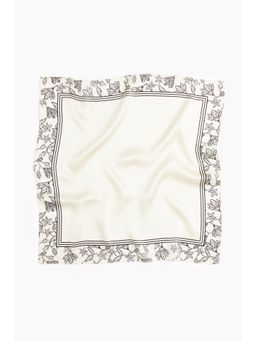 H&M - Women White Printed Silk Scarf