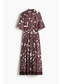 H&M - Women White Tie-Belt Shirt Dress