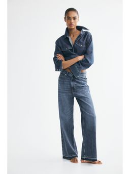 H&M - Women Blue Wide High Jeans