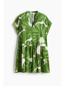 H&M - Women Green Crinkled Tunic Dress