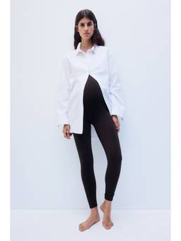 H&M - Women Brown Mama Seamless Ribbed Leggings