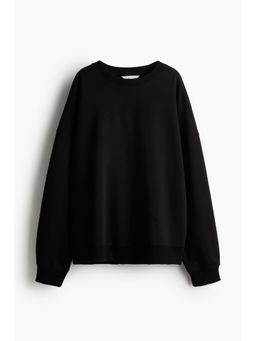 H&M - Women Black Oversized Sweatshirt