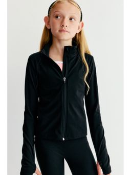 H&M MOVE - Girls Black Sports Jacket With Softmove
