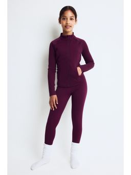 H&M - Girls Purple Sports Leggings With Drymove
