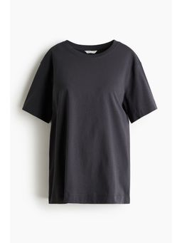 H&M - Women Grey Mama Loose-Fit T-Shirt