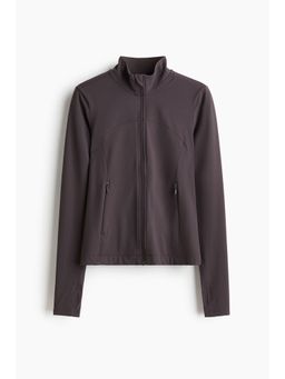 H&M MOVE - Zip-Through Sports Jacket With Soft move Grey
