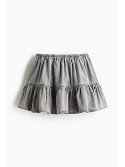 H&M - Women Grey Flounced Mini Skirt