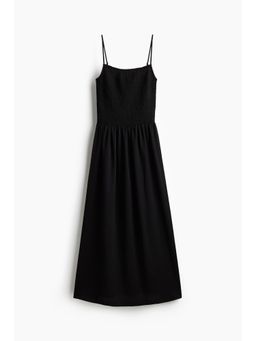 H&M - Women Black Smocked Strappy Dress