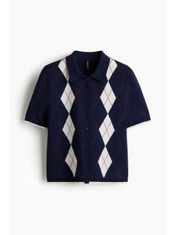 H&M - Women Blue Short-Sleeved Cardigan