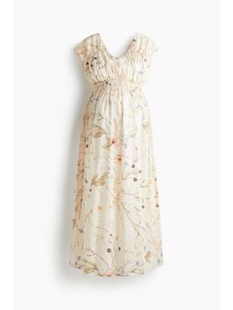 H&M - Women Beige Mama V-Neck Dress