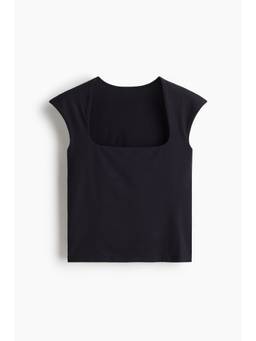 H&M - Women Black Soft Jersey Top