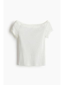 H&M - Women White Off-The-Shoulder Top