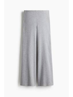 H&M - Women Grey Fine-Knit Trousers