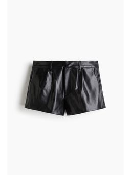 H&M - Women Black Coated Shorts