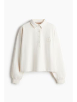 H&M - Women White Polo Sweatshirt