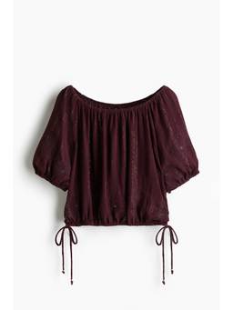 H&M - Women Red Shimmering Blouse